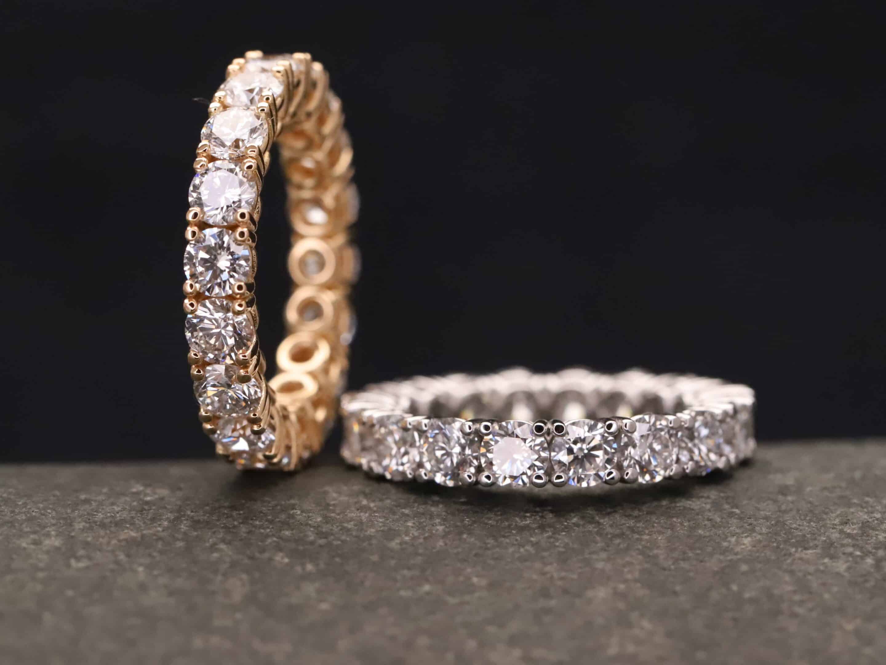 Beisteckring Brillantring in 585er Rosegold mit 4,75ct synthetischen Brillanten – Bild 7