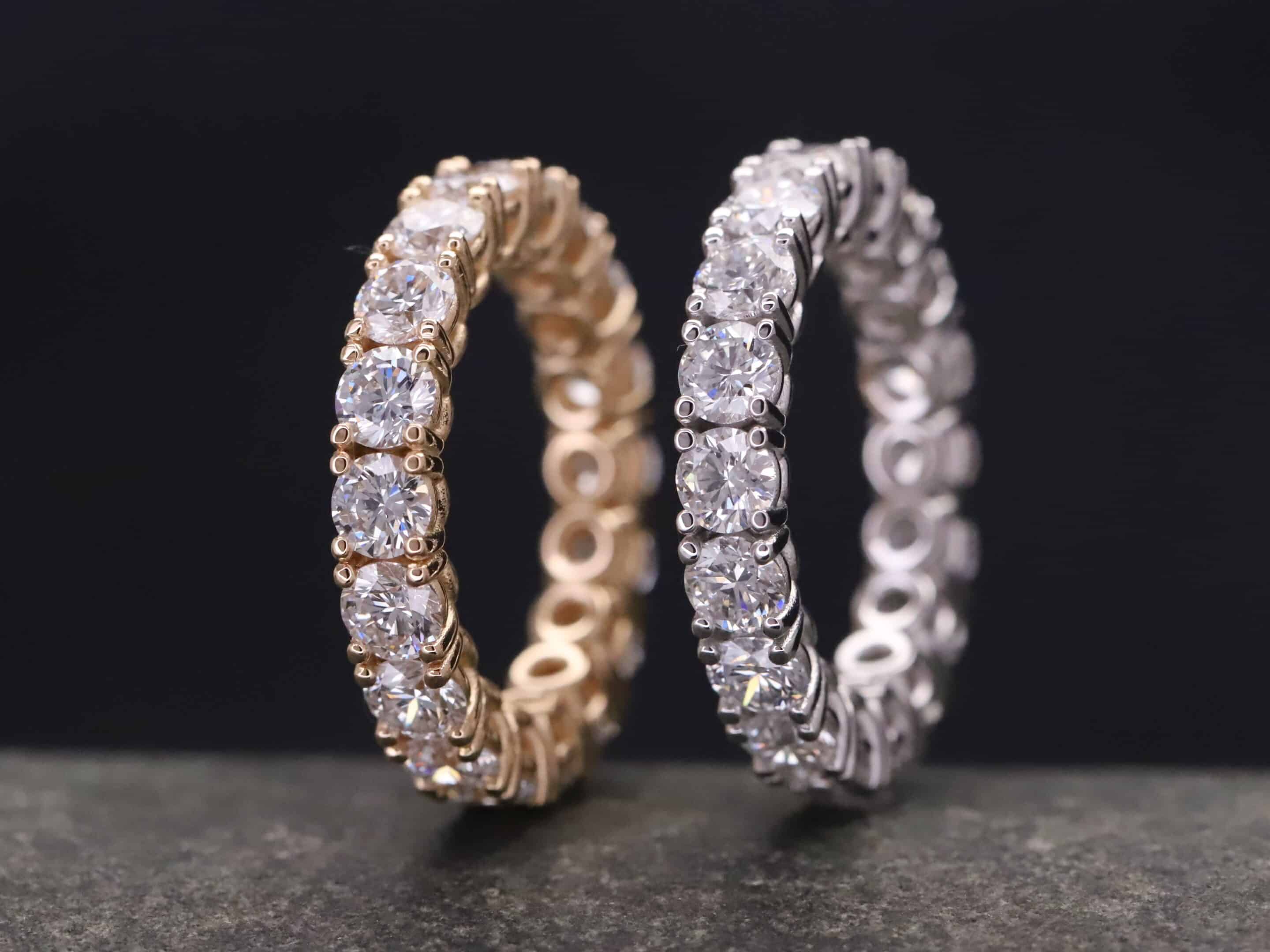 Beisteckring Brillantring in 585er Rosegold mit 4,75ct synthetischen Brillanten – Bild 8