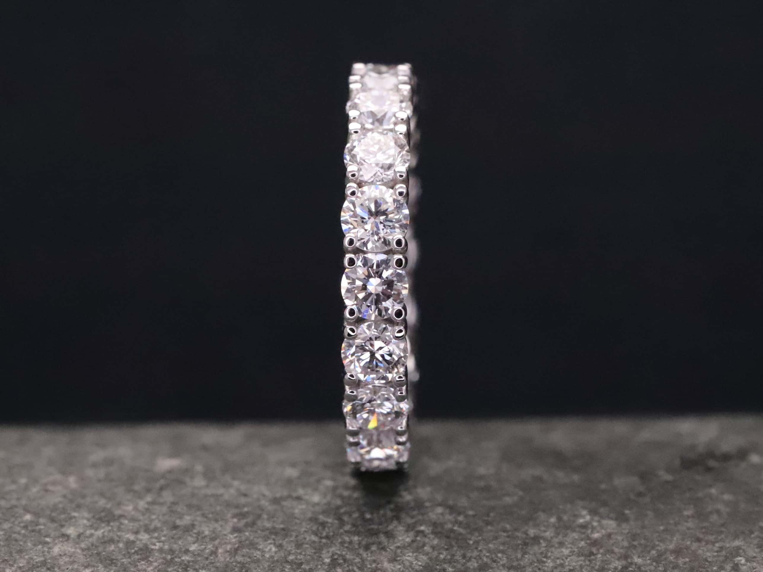Beisteckring Brillantring in 585er Weißgold mit 4,75ct synthetischen Brillanten – Bild 5